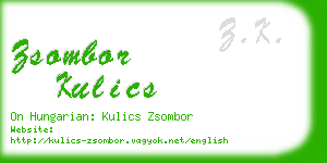 zsombor kulics business card